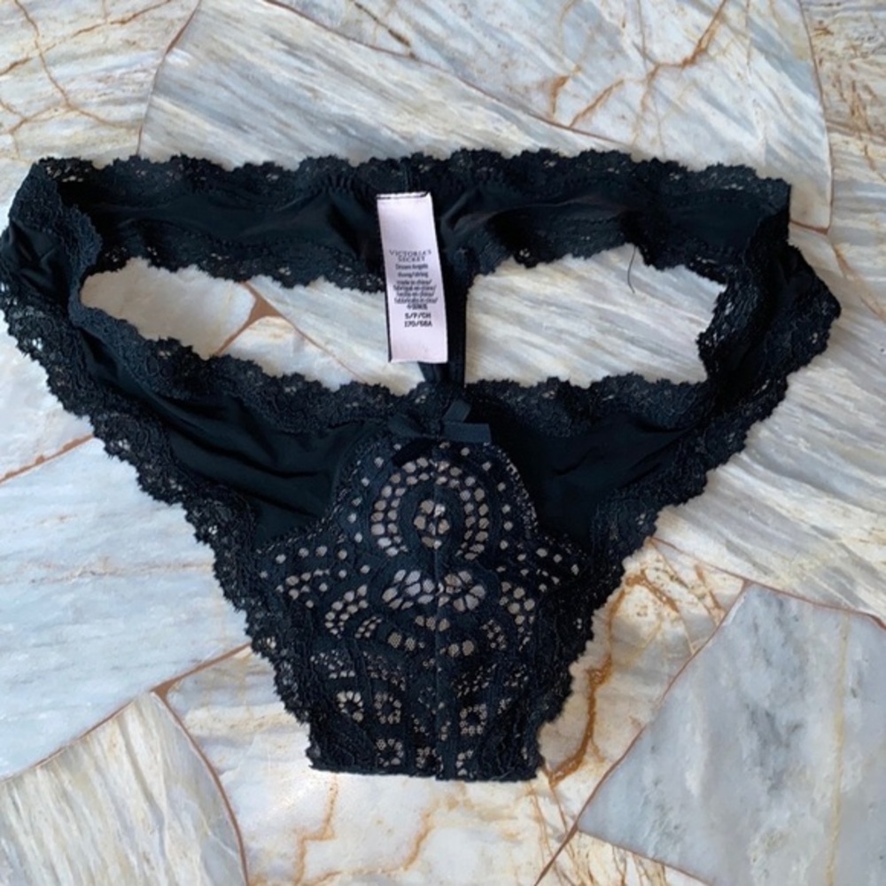 Victoria's Secret Very‎ Sexy Panties Bikini Lace Mesh Panty Thong Small